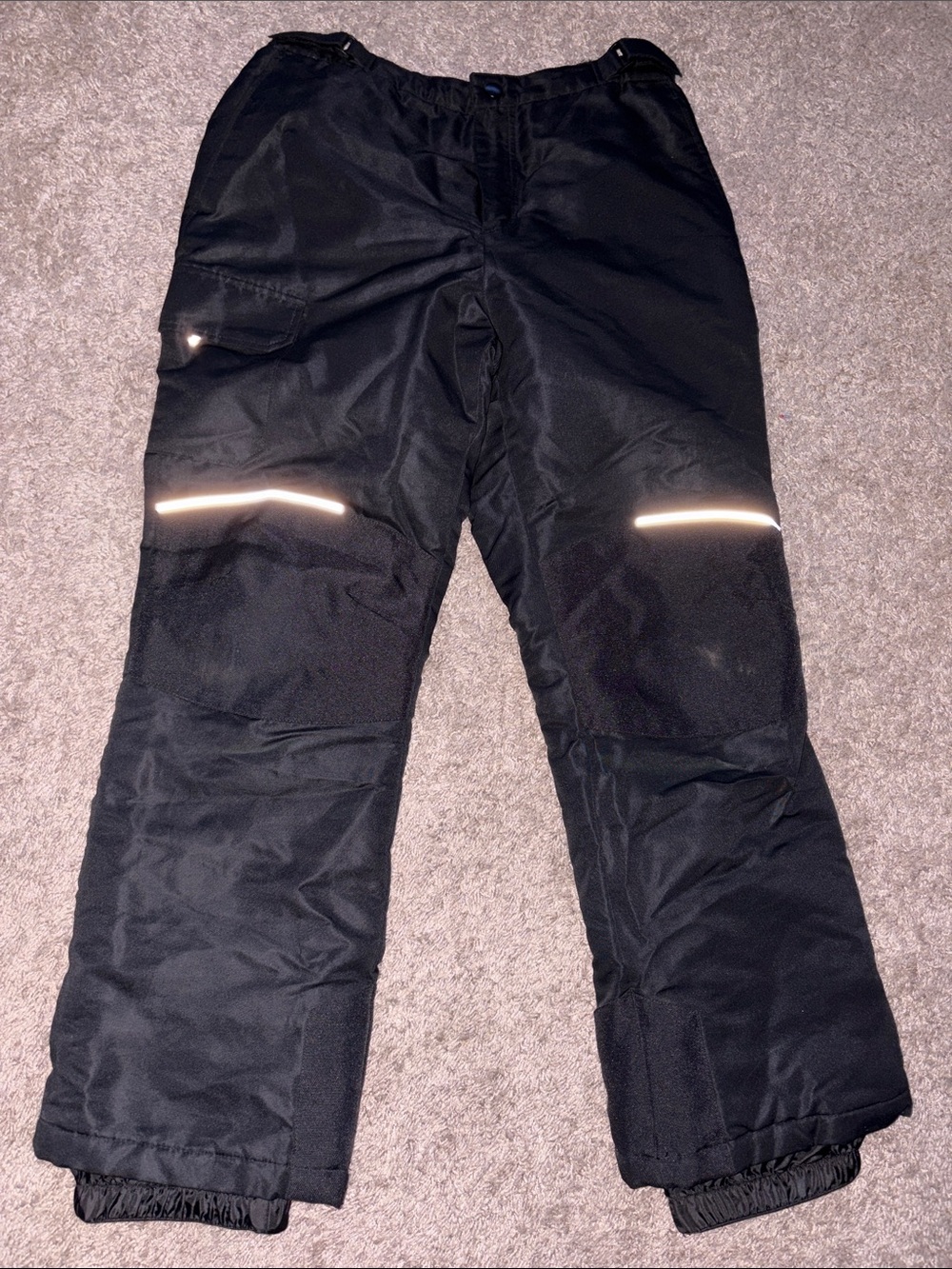 Swiss Tech Black Men's Snow Pants with Reflective Strips